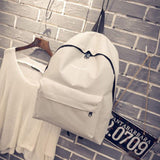 1PC Boys Girls Unisex Canvas Rucksack Backpack School Book Shoulder Bag
