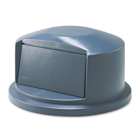 Brute Dome Top Swing Door Lid For 32 Gallon Waste Containers, Plastic, Gray