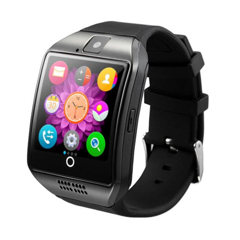 Bluetooth Smart Watch Curved surface Camera Support SIM Card For Smartphone