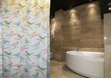 Bathroom Shower Curtains Thick Waterproof Curtains Window Treatments(Bird)