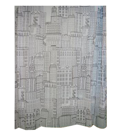 Bathroom Shower Curtains Thick Waterproof Curtains Window Treatments(City)