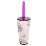 Beautiful Toilet Brush & Holder Set Toilet/Bathroom Cleaning Accessory, Purple