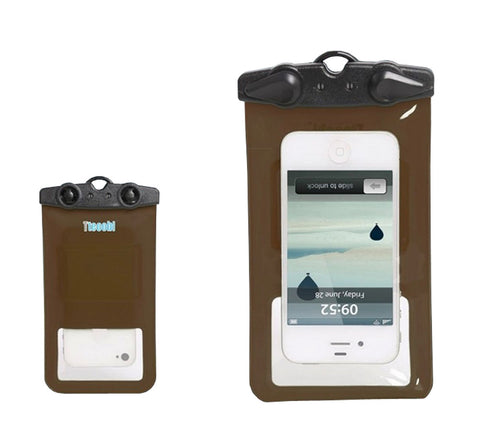 "5.9""*3.5""BROWN Waterproof Underwater Swimming Diving Dry Bag Pouch"