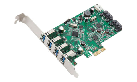 Syba 4 Port USB 3.0 & 2 Port SATA III PCI-e 2.0 x1 Card