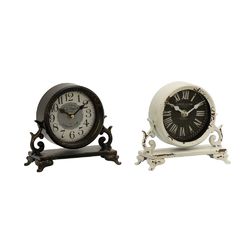 52565 Amazing Metal Table Clock 2 Assorted