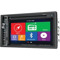 Power Acoustik 6.2" Double-din In-dash Gps Navigation Lcd Touchscreen Dvd Receiver With Bluetooth
