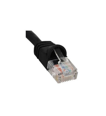 PATCH CORD, CAT 6, MOLDED BOOT, 7' BK