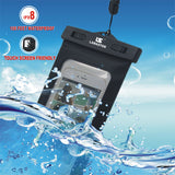 Case of 5 LAMASTON Extra Large Waterproof Phone Case for iPhone 7 Plus, 6 6S, Samsung Galaxy S7 S6. Best Dust Dirt Proof, Snow proof, Waterproof Phone Dry Bag for Cellphone up to 6 inches(Black)