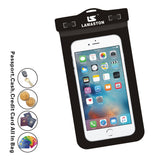 Case of 5 LAMASTON Extra Large Waterproof Phone Case for iPhone 7 Plus, 6 6S, Samsung Galaxy S7 S6. Best Dust Dirt Proof, Snow proof, Waterproof Phone Dry Bag for Cellphone up to 6 inches(Black)