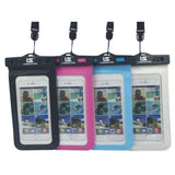 Case of 5 LAMASTON Extra Large Waterproof Phone Case for iPhone 7 Plus, 6 6S, Samsung Galaxy S7 S6. Best Dust Dirt Proof, Snow proof, Waterproof Phone Dry Bag for Cellphone up to 6 inches(Black)