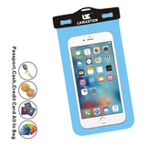 Case of 5 LAMASTON Extra Large Waterproof Phone Case for iPhone 6 Plus, 7 6S, Samsung Galaxy S6 Edge S7. Best Dust Dirt Proof, Snow proof, Waterproof Phone Pouch Bag for Cellphone up to 6 inches(Blue)