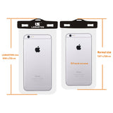 LAMASTON Extra Large Waterproof Phone Case Bag for iPhone 7 Plus, 6 6S, Samsung Galaxy S6 Edge S7. Best Dust Dirt Proof, Snow proof, Waterproof Phone Pouch for Cellphone up to 6 inches(White)