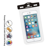 LAMASTON Extra Large Waterproof Phone Case Bag for iPhone 7 Plus, 6 6S, Samsung Galaxy S6 Edge S7. Best Dust Dirt Proof, Snow proof, Waterproof Phone Pouch for Cellphone up to 6 inches(White)