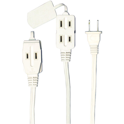 Axis(TM) 45502 3-Outlet White Indoor Extension Cord, 6ft