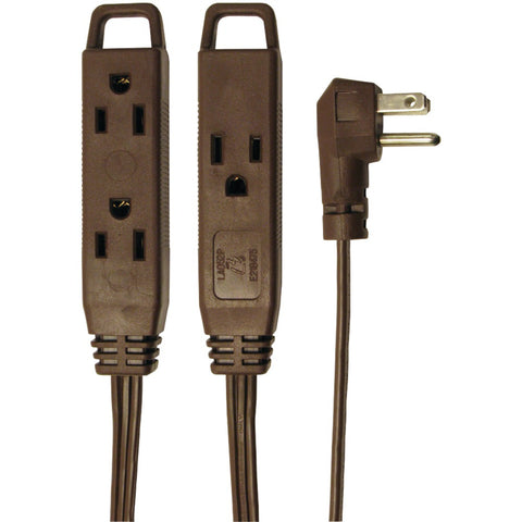 Axis(TM) 45504 3-Outlet Indoor Extension Cord, 8ft (Brown)