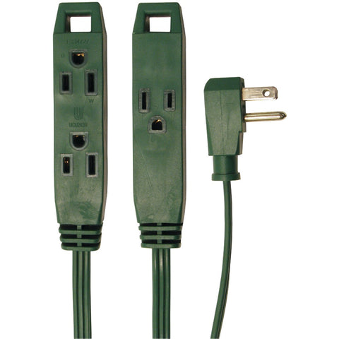 Axis(TM) 45511 3-Outlet Indoor Extension Cord, 8ft (Green)