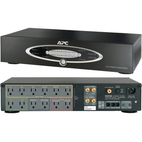 APC(R) H10BLK 12-Outlet H-Type Rack-Mountable Power Conditioner with Coaxial Protection