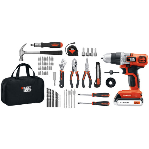 BLACK+DECKER(TM) LDX120PK 20-Volt MAX* Lithium Drill/Driver & 68-Piece Project Kit