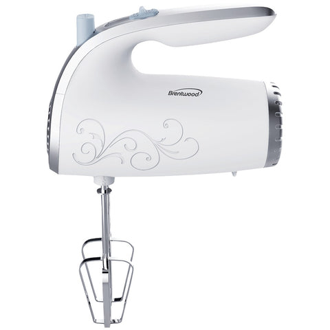 Brentwood Appliances HM-48W 5-Speed Hand Mixer (White)