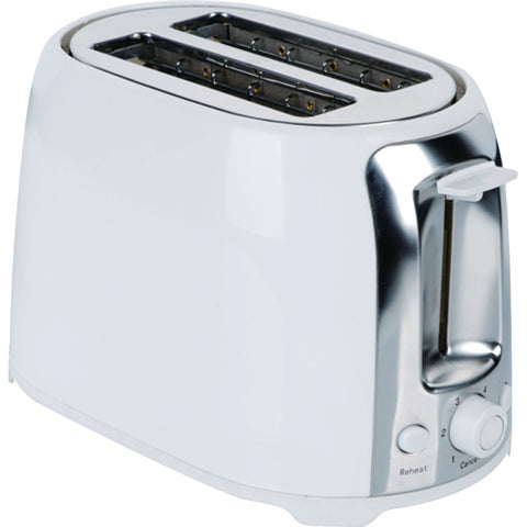 Brentwood Appliances TS-292W 2-Slice Cool Touch Toaster (White & Stainless Steel)