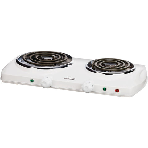 Brentwood Appliances TS-368 Electric Double Burner (White)
