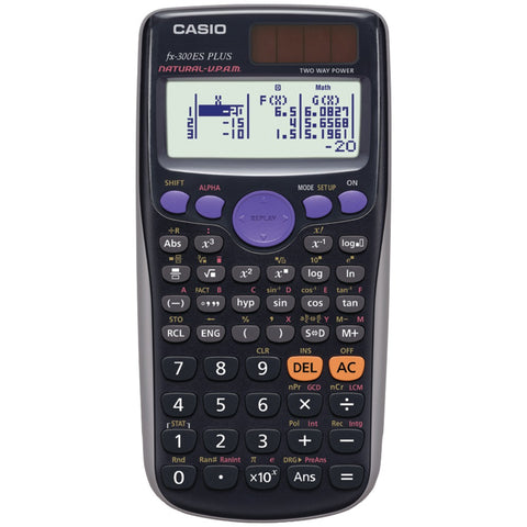 CASIO(R) FX300ES Plus Fraction & Scientific Calculator (Black)