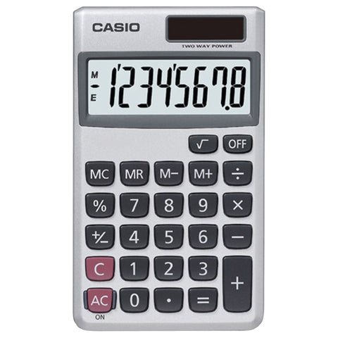 CASIO(R) SL300VE/SL300SV Wallet Solar Calculator with 8-Digit Display