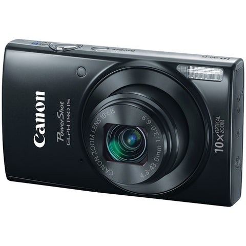 Canon(R) 1084C001 20.0-Megapixel PowerShot(R) ELPH(R) 190 IS Camera (Black)