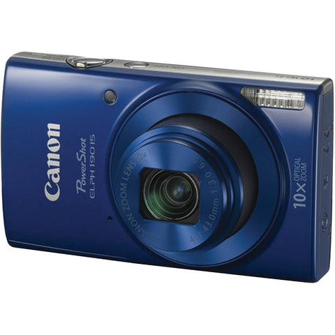 Canon(R) 1090C001 20.0-Megapixel PowerShot(R) ELPH(R) 190 IS Camera (Blue)