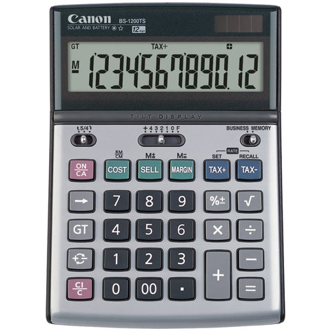 Canon(R) 8507A010 BS1200TS Solar & Battery-Powered 12-Digit Calculator