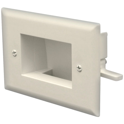 DataComm Electronics 45-0008-IV Easy-Mount Recessed Low-Voltage Cable Plate (Ivory)