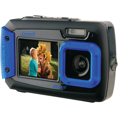 Coleman(R) 2V9WP-BL 20.0-Megapixel Duo2 Dual-Screen Waterproof Digital Camera (Blue)