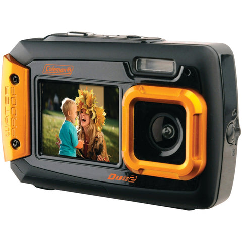 Coleman(R) 2V9WP-O 20.0-Megapixel Duo2 Dual-Screen Waterproof Digital Camera (Orange)