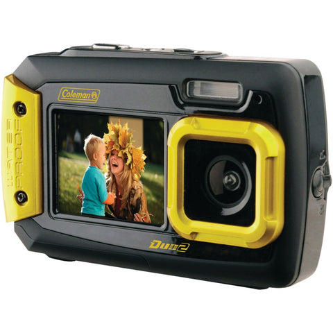 Coleman(R) 2V9WP-Y 20.0-Megapixel Duo2 Dual-Screen Waterproof Digital Camera (Yellow)