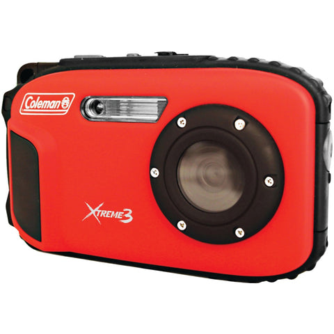Coleman(R) C9WP-R 20.0-Megapixel Xtreme3 HD Video Waterproof Digital Camera (Red)