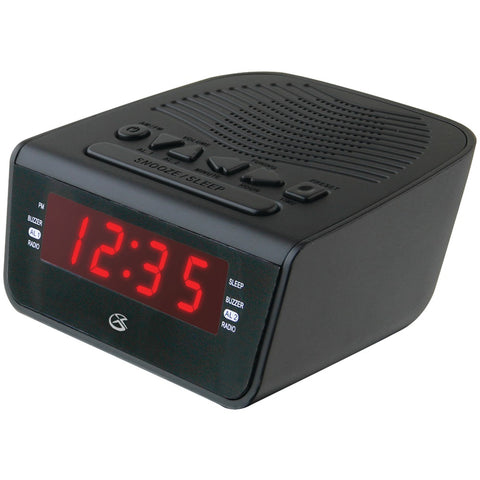 GPX(R) C224B .6" LED AM/FM Alarm Clock