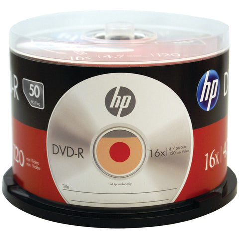 HP(R) DM16050CB 4.7GB 16x DVD-R (50-ct Cake Box Spindle)