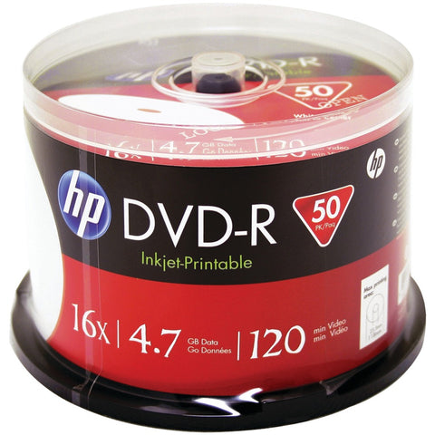 HP(R) DM16WJH050CB 4.7GB Printable DVD-Rs, 50-ct Spindle