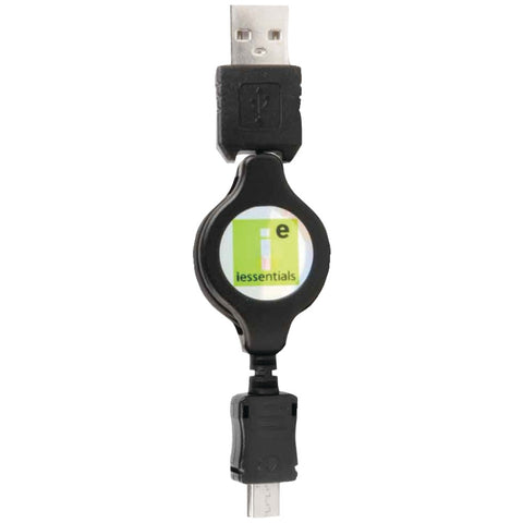 iEssentials(R) IE-MICRO-USBR Micro USB to USB Retractable Data Cable