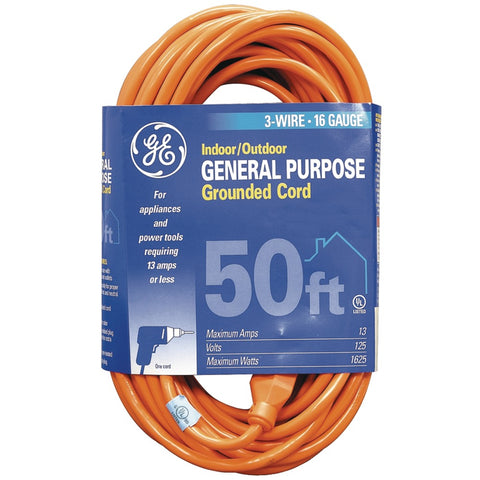 GE(R) JASHEP51926 1-Outlet Indoor/Outdoor Extension Cord (50ft)