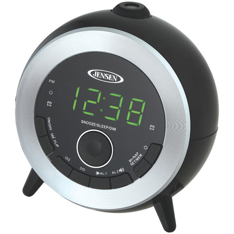 JENSEN(R) JCR-225 Dual Alarm Projection Clock Radio