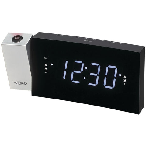 JENSEN(R) JCR-238 Digital Dual-Alarm Projection Clock Radio