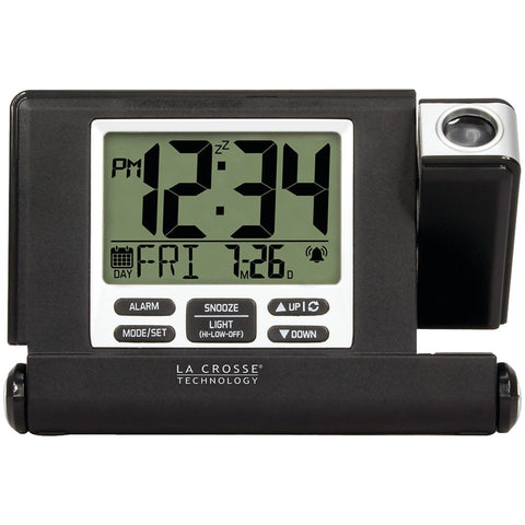 La Crosse Technology(R) 616-1908-INT Travel Projection Alarm Clock