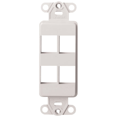 Leviton(R) 41644-W 4-Port QuickPort(R) Decora(R) Platform