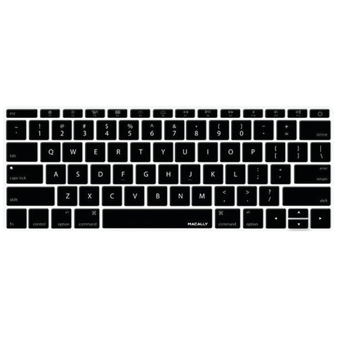 Macally(R) KBGuardMBBK 12" MacBook(R) 2015 Edition Keyboard Protector (Black)