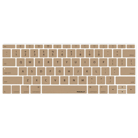 Macally(R) KBGuardMBGD 12" MacBook(R) 2015 Edition Keyboard Protector (Gold)