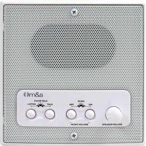 M&S Systems(R) DMC4RS 5" 4-Wire Indoor Radio Remote Scan Station (White)