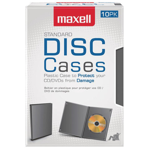 Maxell(R) 190801 CD/DVD Storage Cases, 10 pk