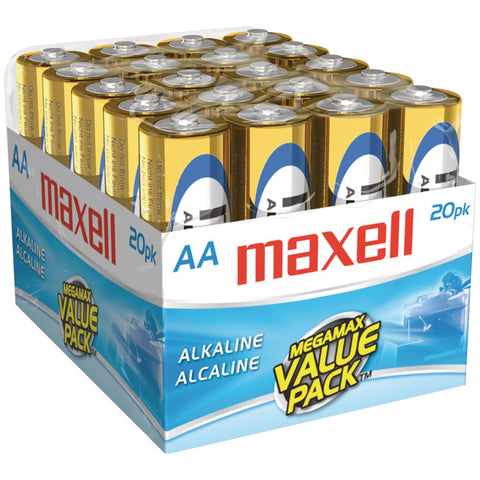 Maxell(R) 723453 - LR620MP Alkaline Batteries (AA; 20 pk; Brick)