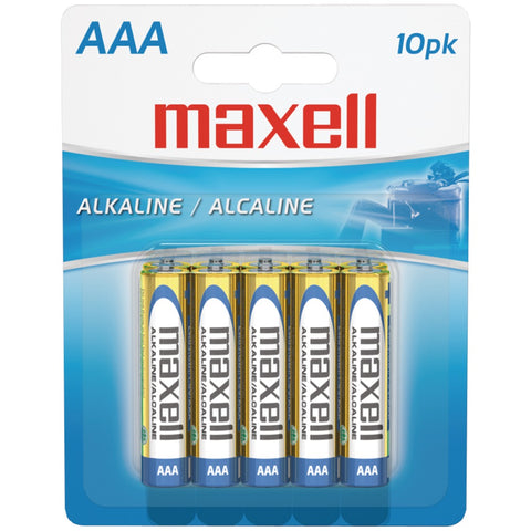 Maxell(R) 723810 - LR0310BP Alkaline Batteries (AAA; 10 pk; Carded)
